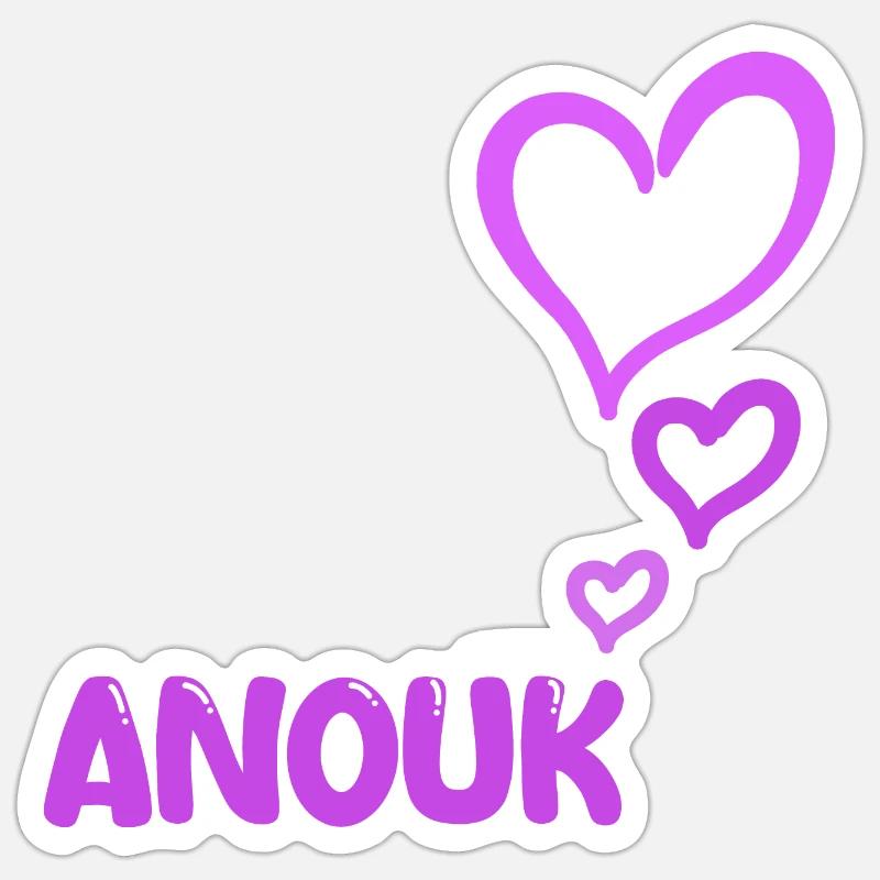 Gift for Anouk - Sticker size S (10 x 10 cm) - white matte