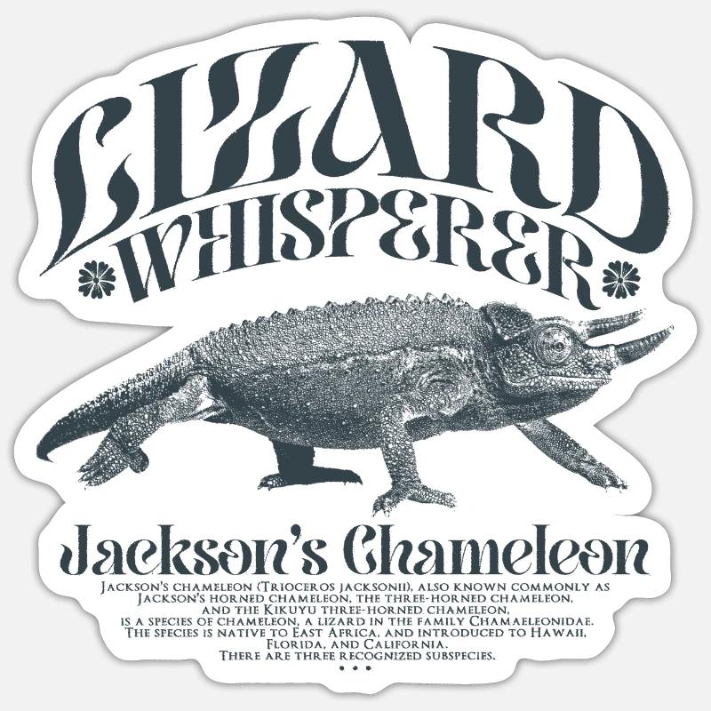 Jackson's Chameleon Lizard Whisperer - Sticker size S (10 x 10 cm) - white matte