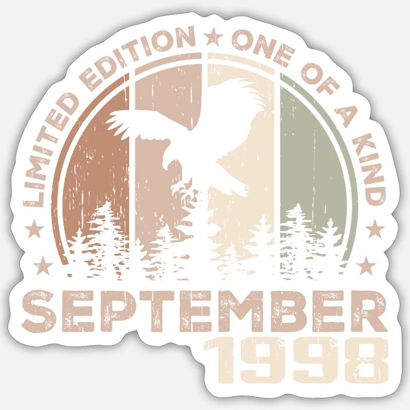 Incomparable since September 1998 26 Anniversary Sticker size S (10 x 10 cm)