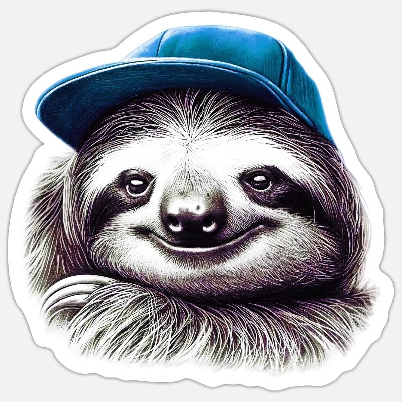 Sloth - Sticker size S (10 x 10 cm) - white matte