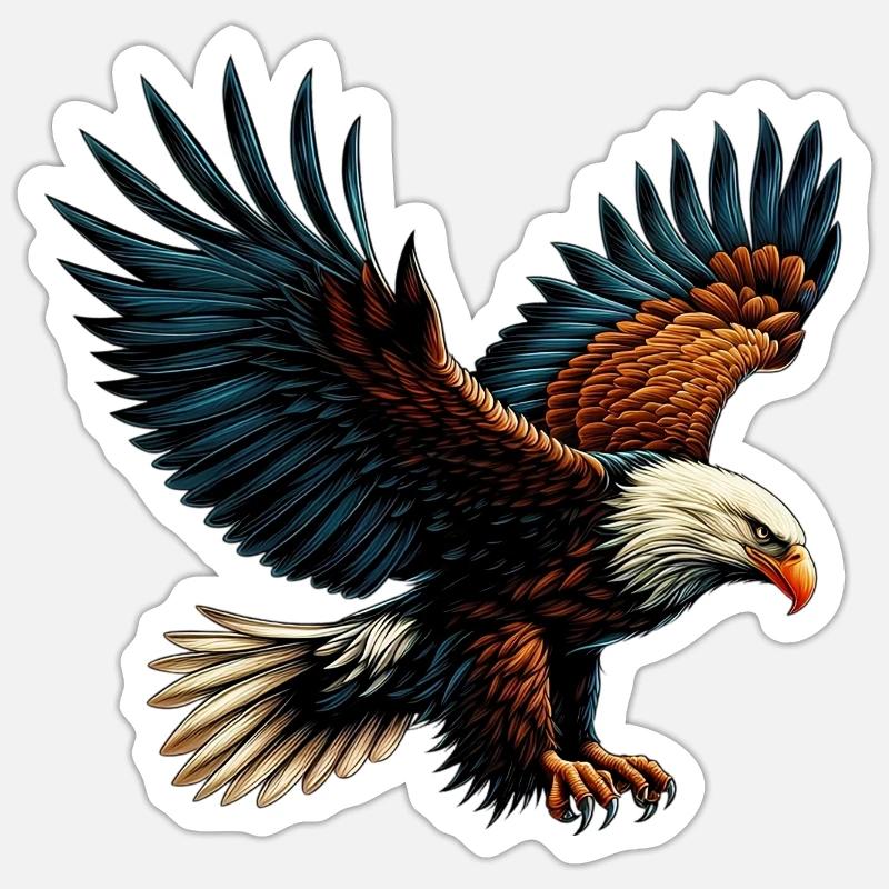 Eagle - Sticker size S (10 x 10 cm) - white matte