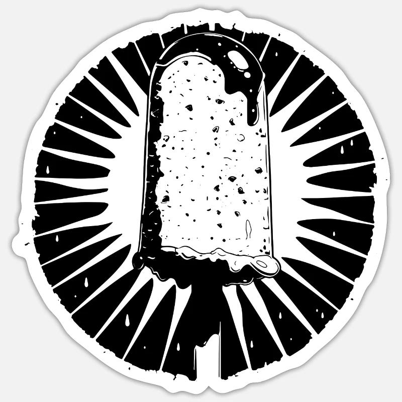Glace - Sticker taille S (10 x 10 cm) - blanc mat