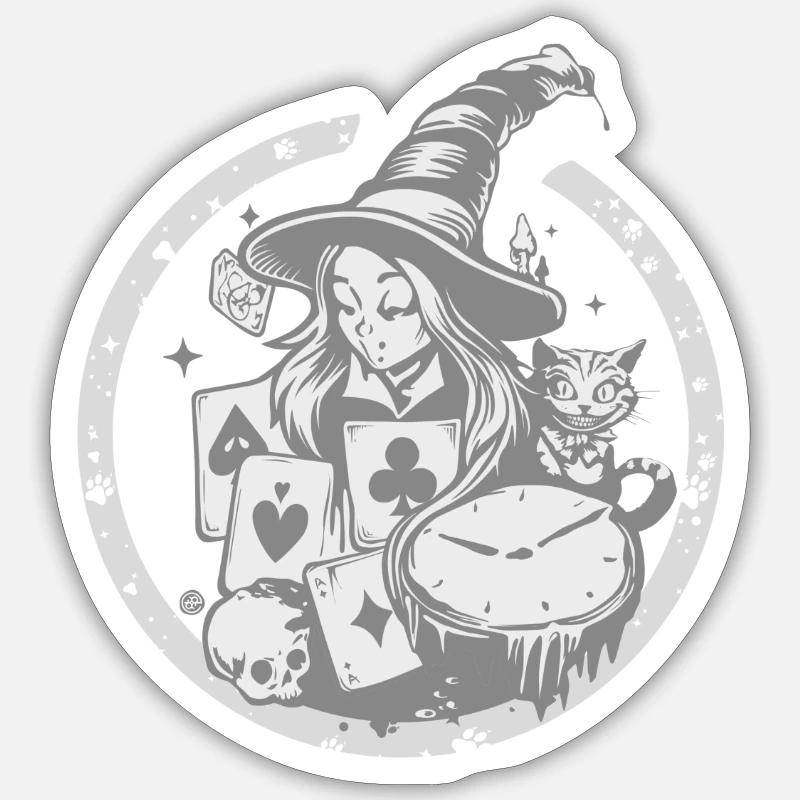 Alice - Sticker Größe S (10 x 10 cm) - Mattweiß