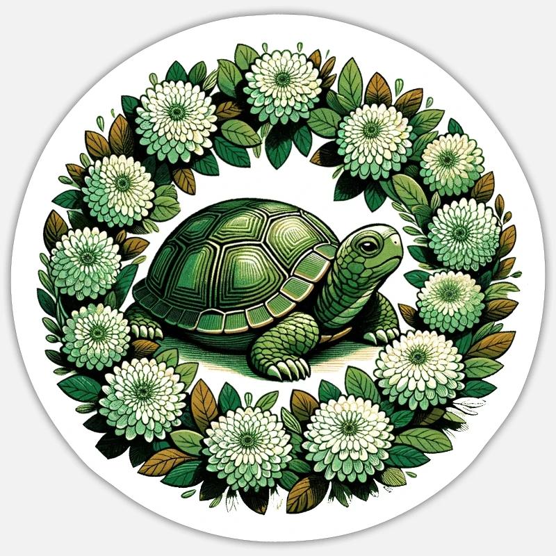 Box Turtle Sticker size S (10 x 10 cm)