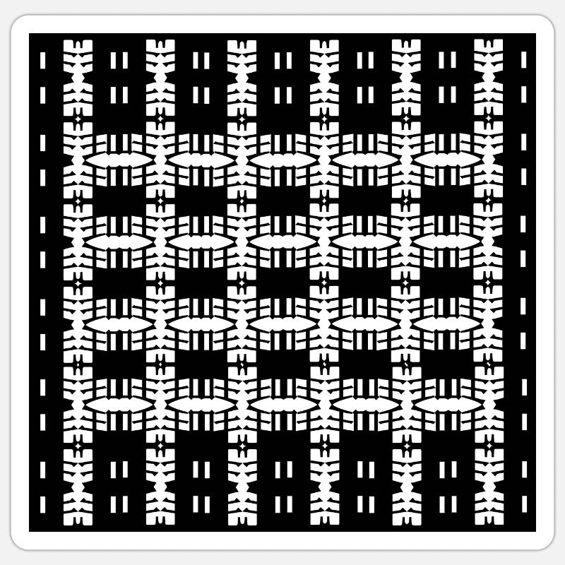 Forme unique du design - Sticker taille S (10 x 10 cm) - blanc mat
