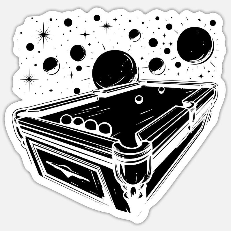 Cartoon Billiards - Sticker size S (10 x 10 cm) - white matte