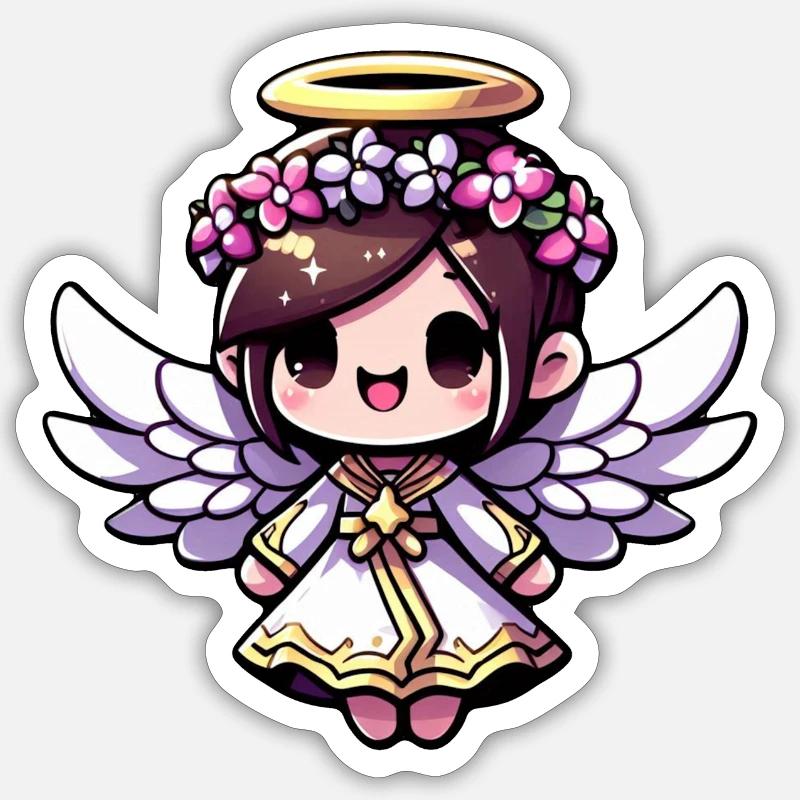Ätherisches Engels-Chibi - Engel, niedlich, entzückend Sticker Größe S (10 x 10 cm)