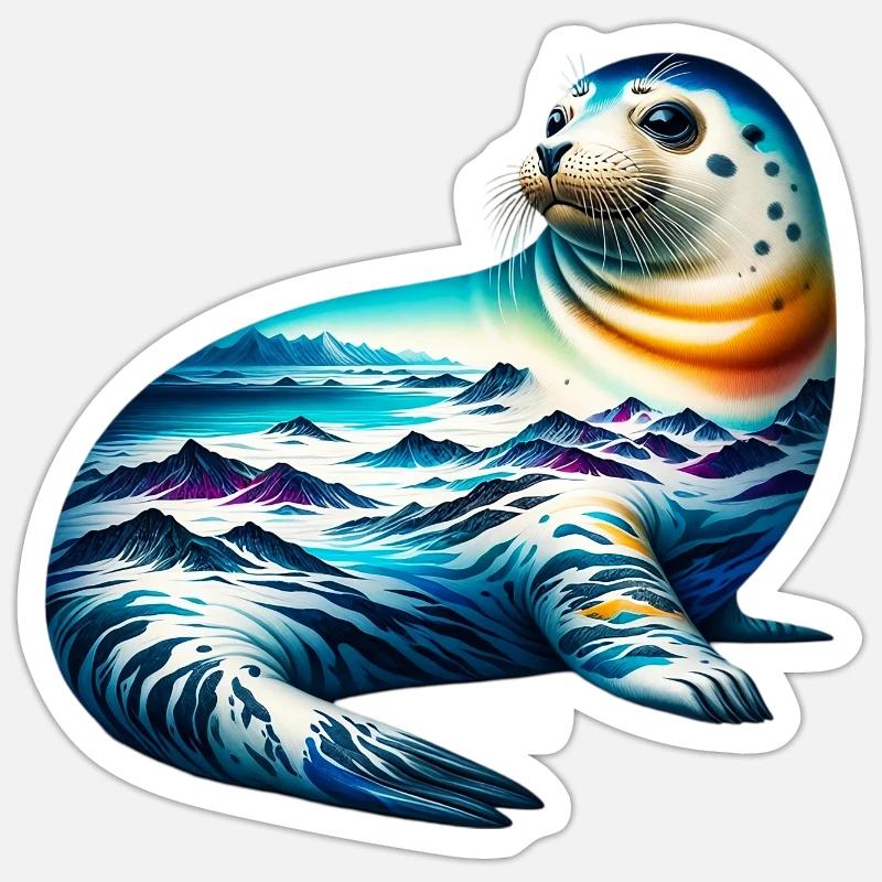 Phoque Sticker taille S (10 x 10 cm)