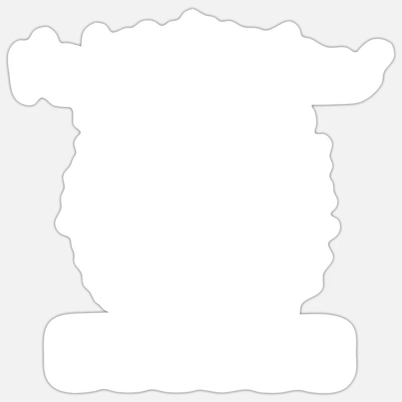 Hamburger - Sticker taille S (10 x 10 cm) - blanc mat
