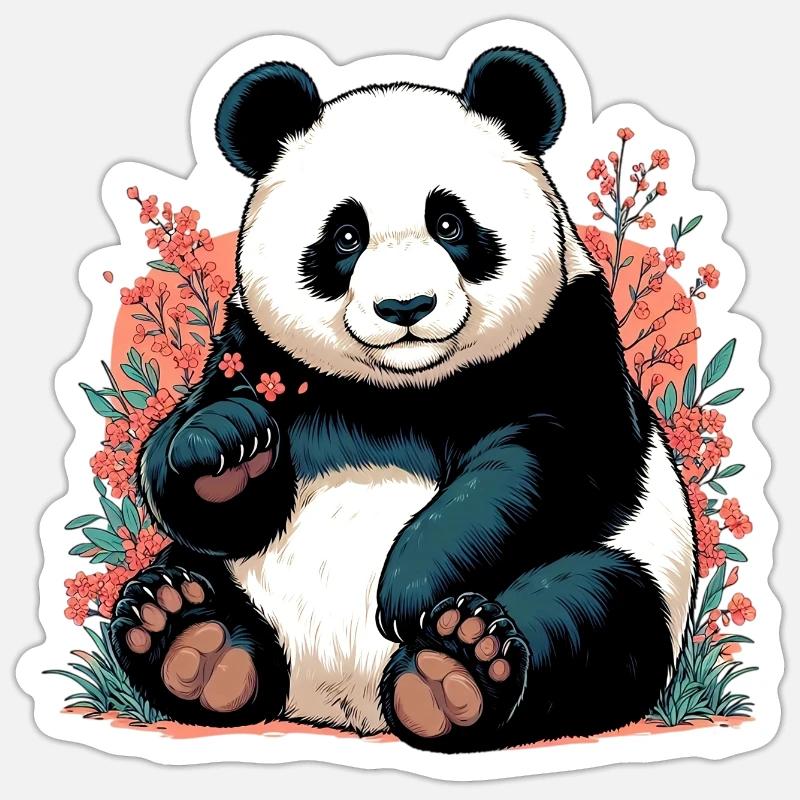 Panda - Sticker size S (10 x 10 cm) - white matte