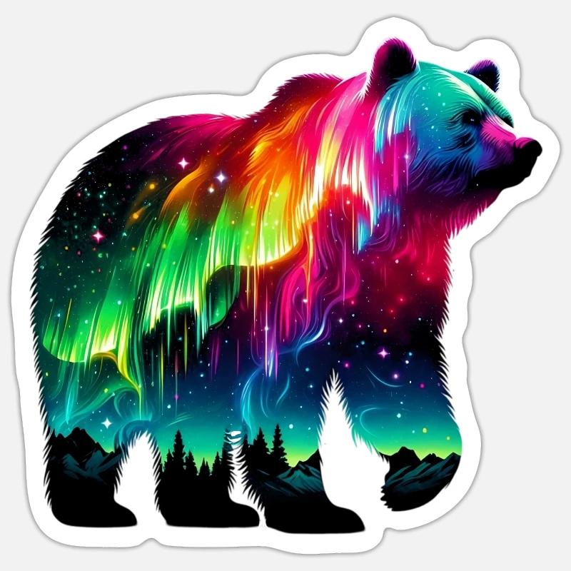 Bär - Sticker Größe S (10 x 10 cm) - Mattweiß