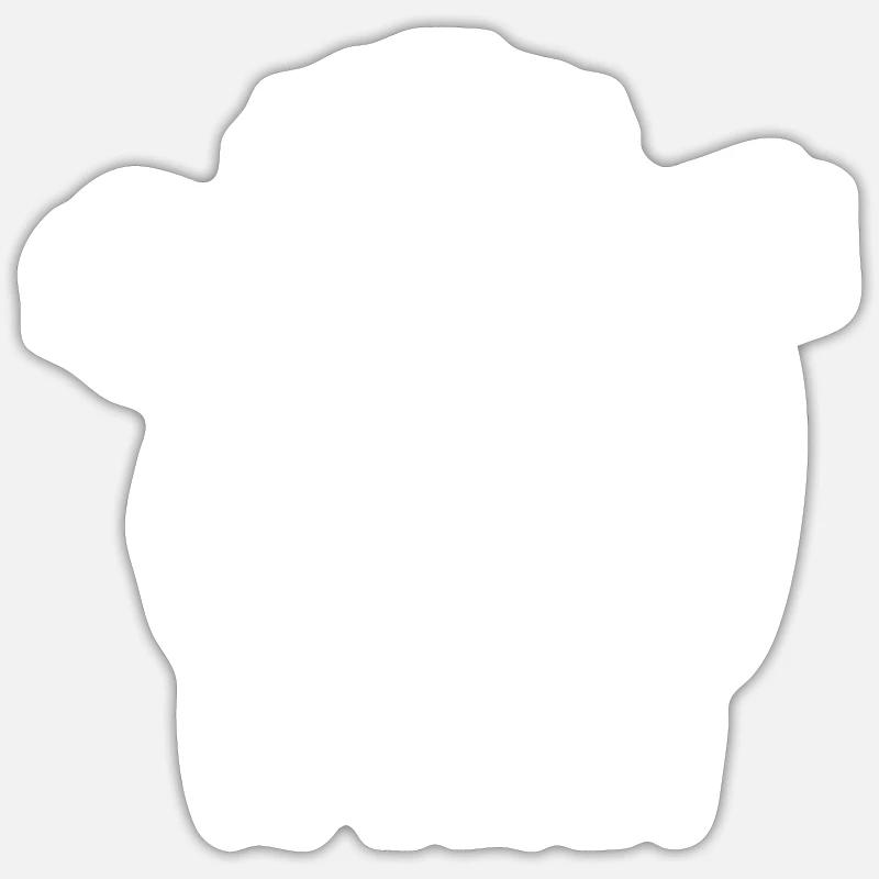 Don de vache Tête de vache Fermier Fermier - Sticker taille S (10 x 10 cm) - blanc mat