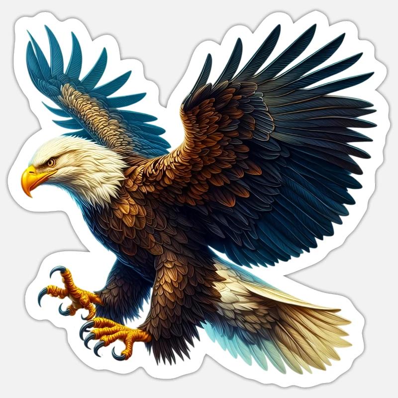 Eagle - Sticker size S (10 x 10 cm) - white matte