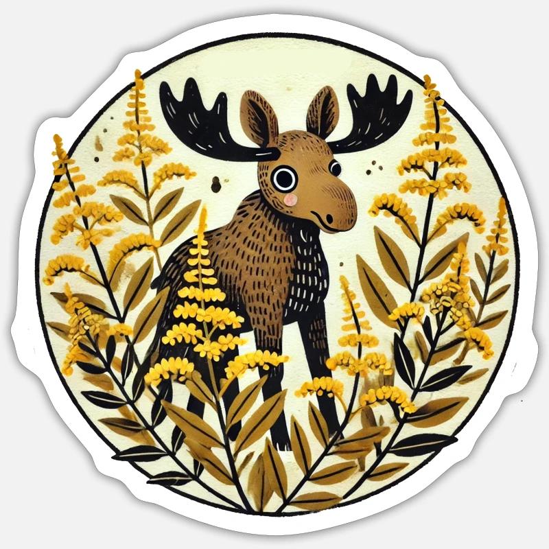Elch Sticker Größe S (10 x 10 cm)