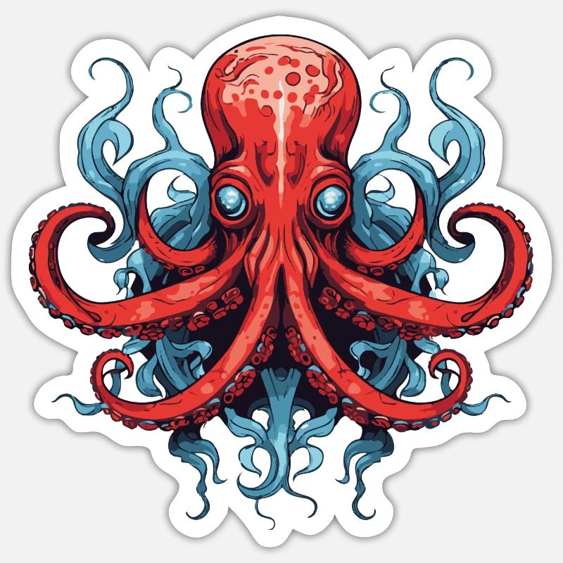 Octopus Octopus - Sticker size S (10 x 10 cm) - white matte
