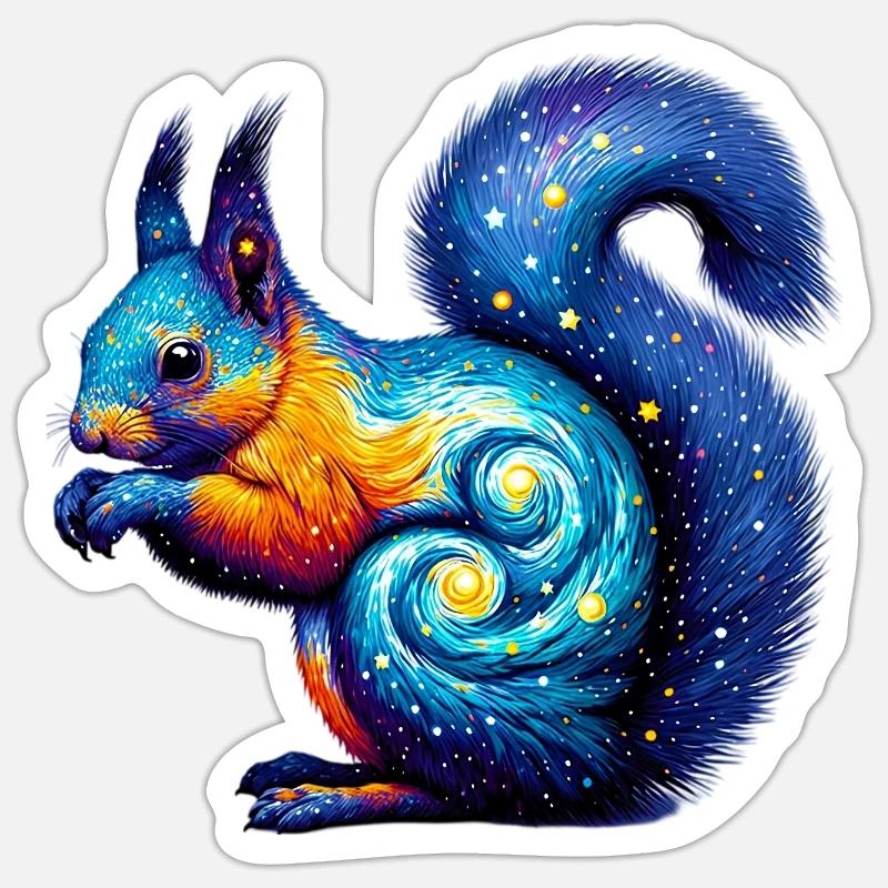 Squirrel - Sticker size S (10 x 10 cm) - white matte