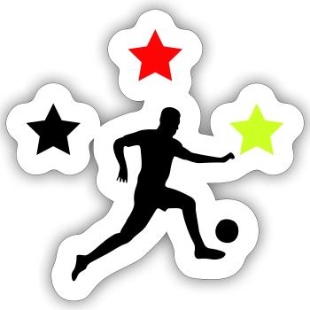 fußballer germany - Sticker Größe S (10 x 10 cm) - Mattweiß - Vorne
