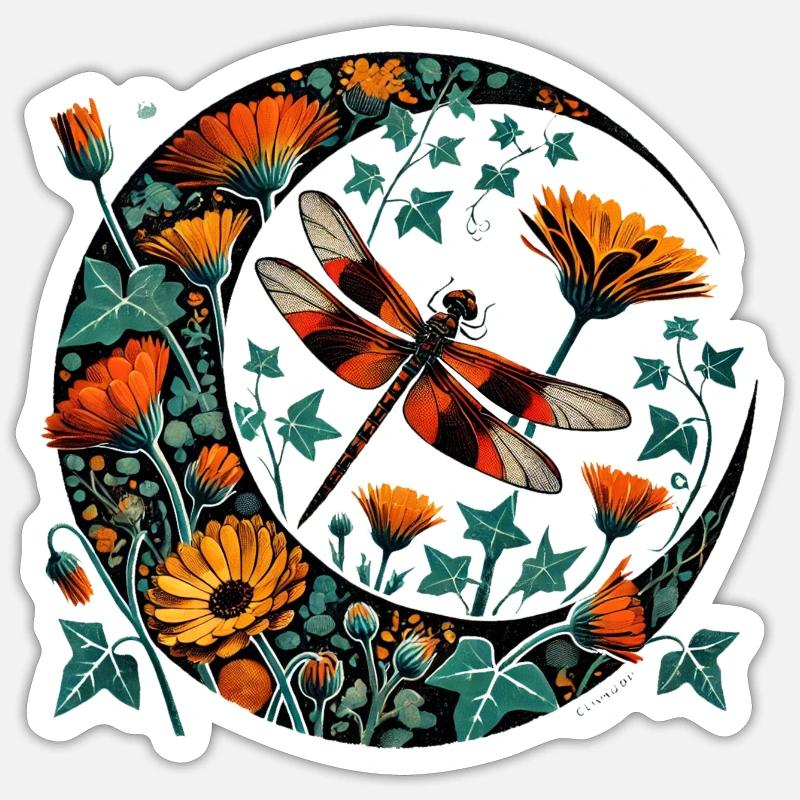 Dragonfly Sticker size S (10 x 10 cm)