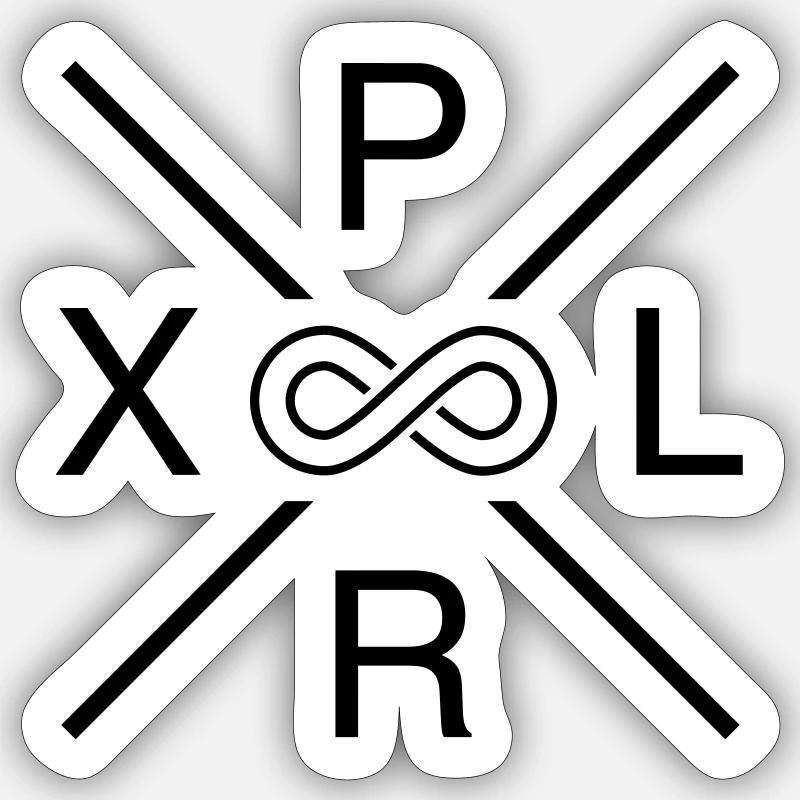 XPLR Explore - Discover Forever Infinity Logo Sticker size S (10 x 10 cm)