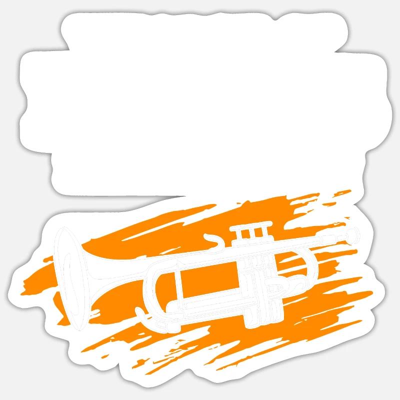 Posaune Sticker Größe S (10 x 10 cm)