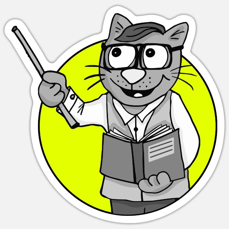 Profession Enseignant Rétro Sticker taille S (10 x 10 cm)