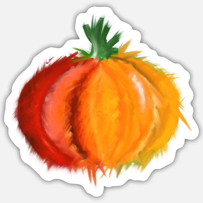 pumpkin - Sticker size S (10 x 10 cm) - white matte