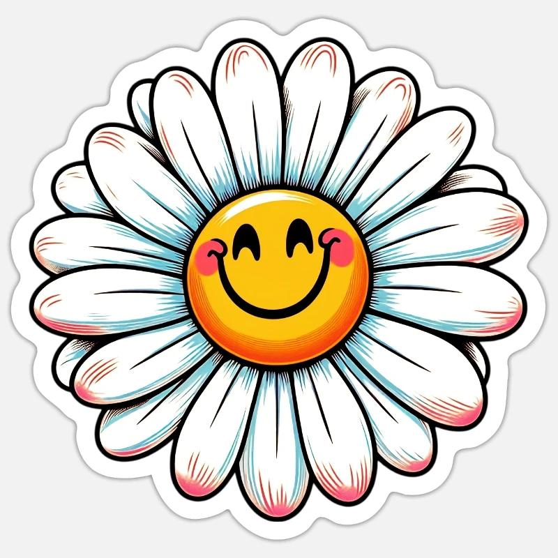Daisy - Sticker size S (10 x 10 cm) - white matte