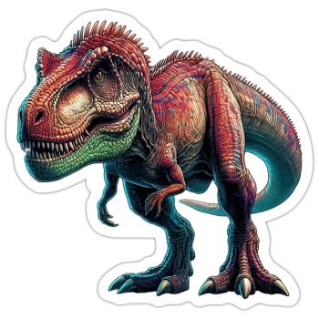 Dinosaur - Sticker size S (10 x 10 cm) - white matte - Front