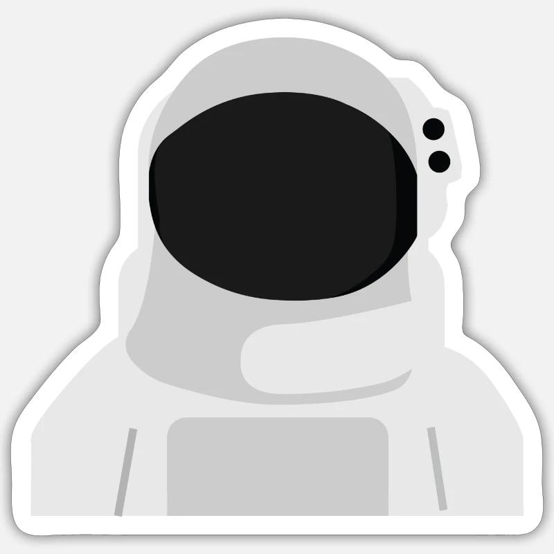 Astronaute - Sticker taille S (10 x 10 cm) - blanc mat