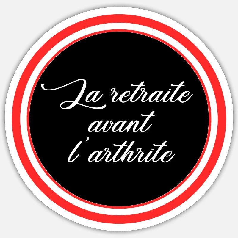 Retirement before arthritis - Sticker size S (10 x 10 cm) - white matte