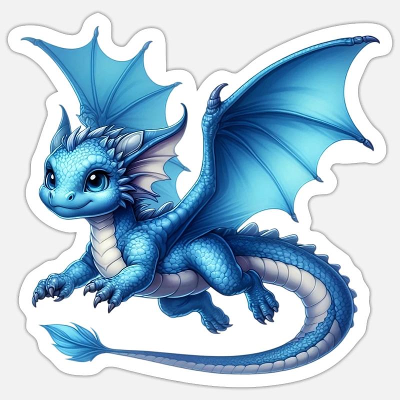 Dragon - Sticker size S (10 x 10 cm) - white matte
