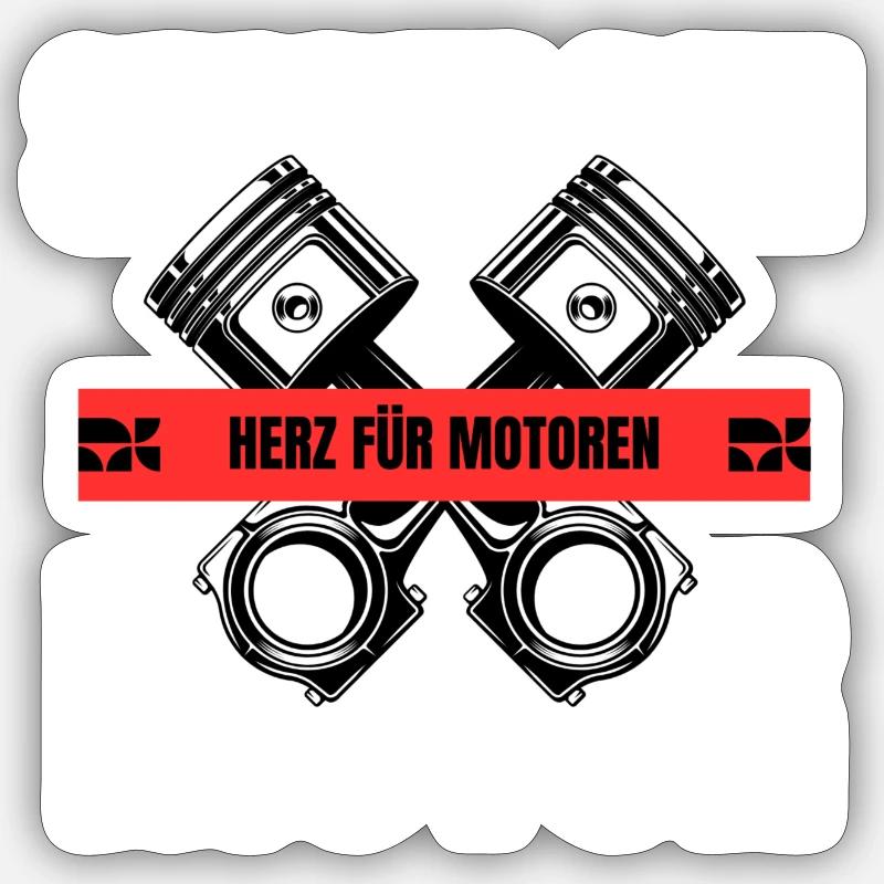 Starte den Motor / Start the Engine Sticker size S (10 x 10 cm)