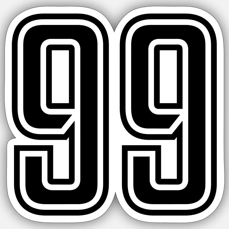 99 - Sticker size S (10 x 10 cm) - white matte