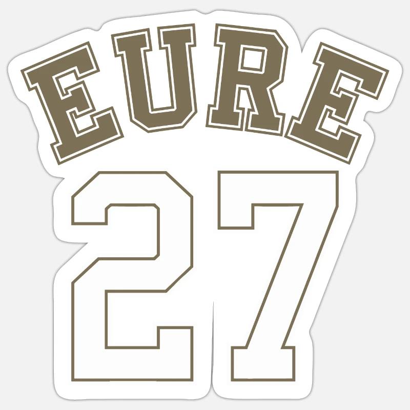 Eure 27 - Sticker taille S (10 x 10 cm) - blanc mat