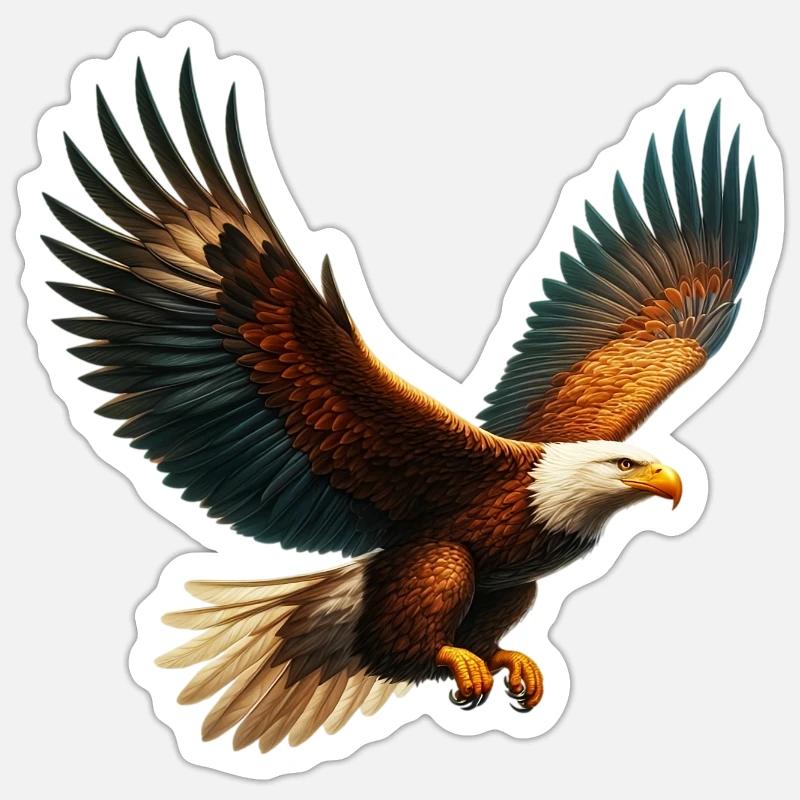 Eagle - Sticker size S (10 x 10 cm) - white matte