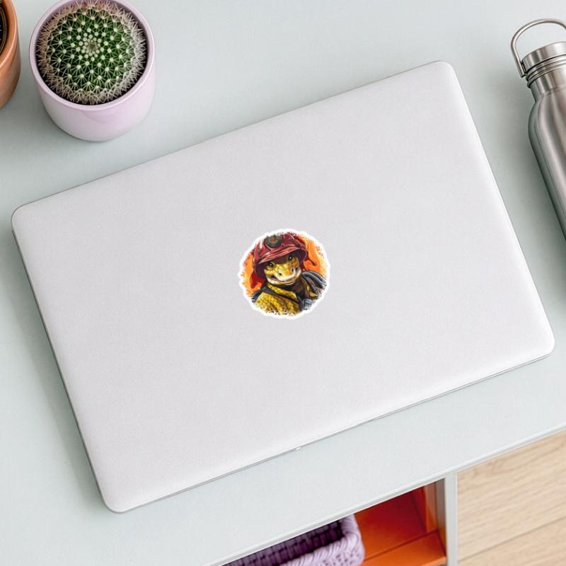 Python pompier Sticker taille S (10 x 10 cm)