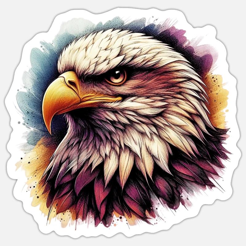 Eagle - Sticker size S (10 x 10 cm) - white matte