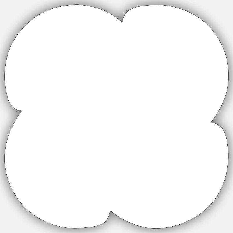 Abstrakte Blume - Sticker Größe S (10 x 10 cm) - Mattweiß