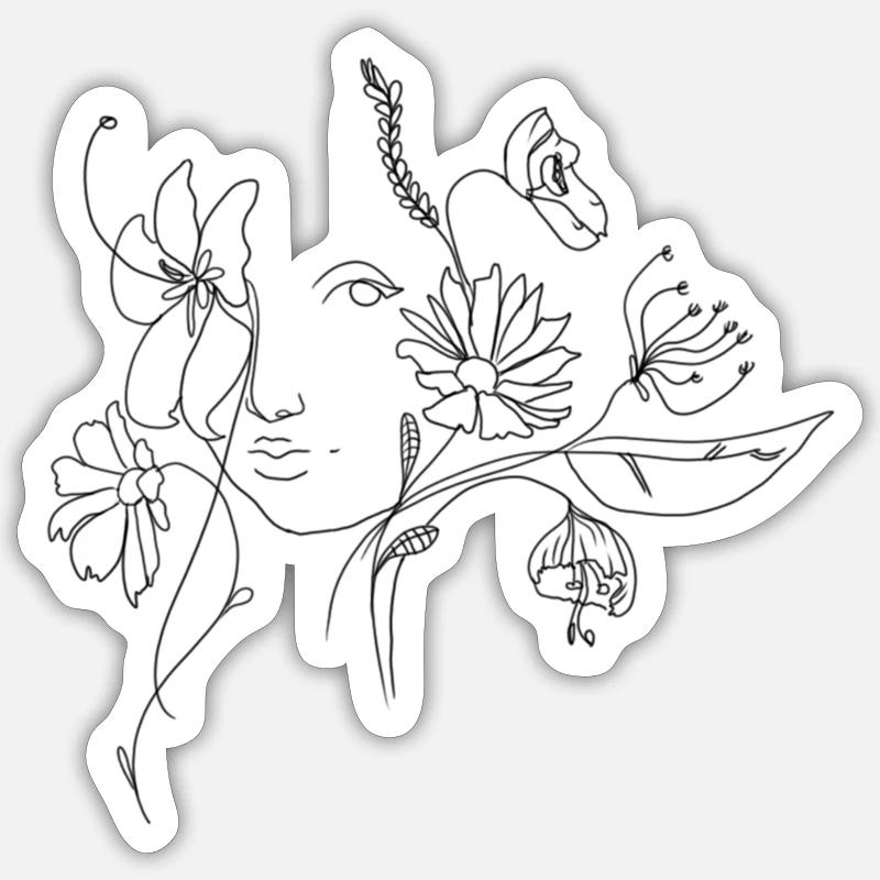 Mohn a Lisa - Sticker Größe S (10 x 10 cm) - Mattweiß