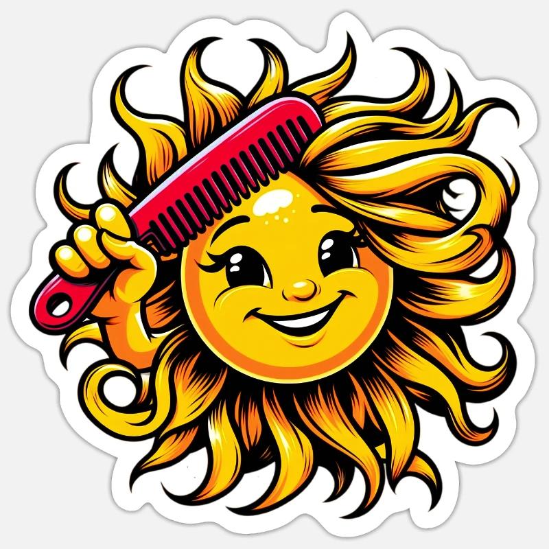 Sun - Sticker size S (10 x 10 cm) - white matte