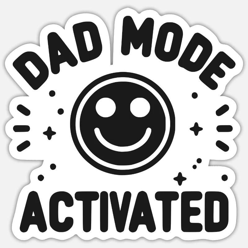 Papa-Modus aktiviert Sticker Größe S (10 x 10 cm)