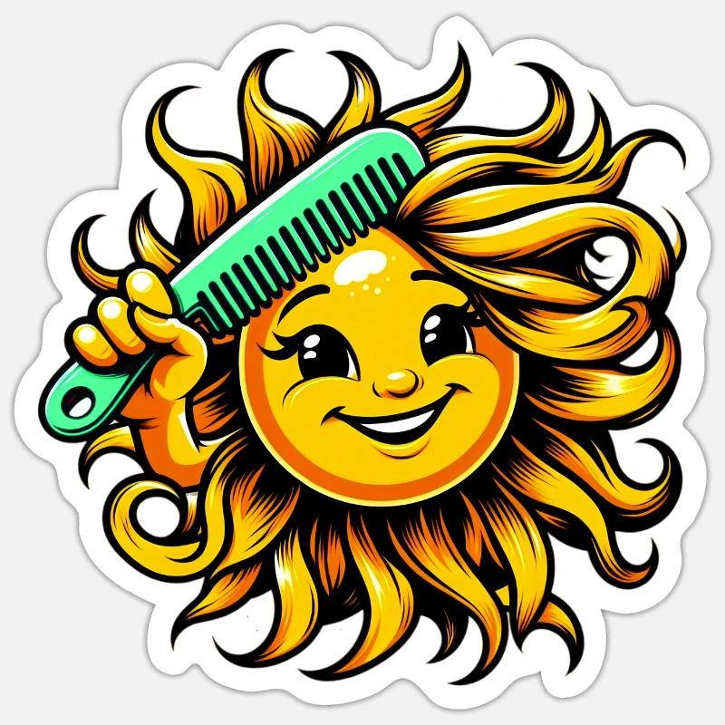 Sonne - Sticker Größe S (10 x 10 cm) - Mattweiß