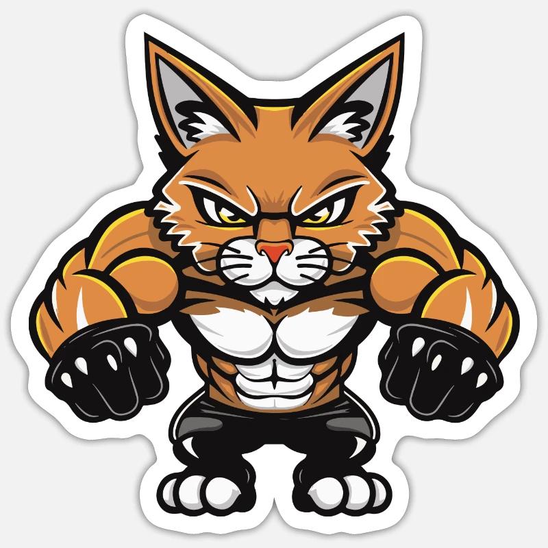 Bande dessinée Wildcat - Sticker taille S (10 x 10 cm) - blanc mat