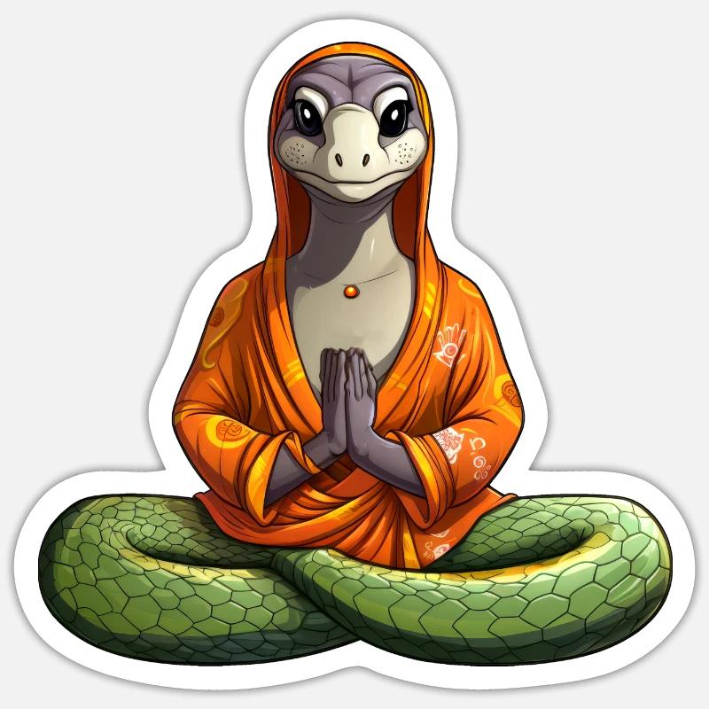 Yoga Python Sticker size S (10 x 10 cm)
