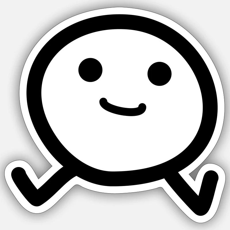 Man - Sticker size S (10 x 10 cm) - white matte