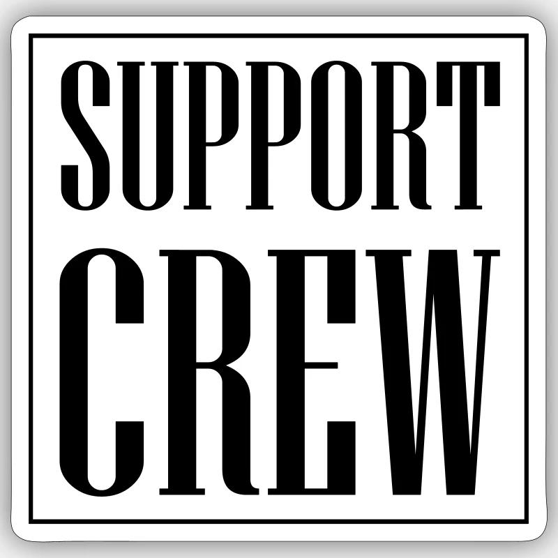 Équipe de soutien - Sticker taille S (10 x 10 cm) - blanc mat
