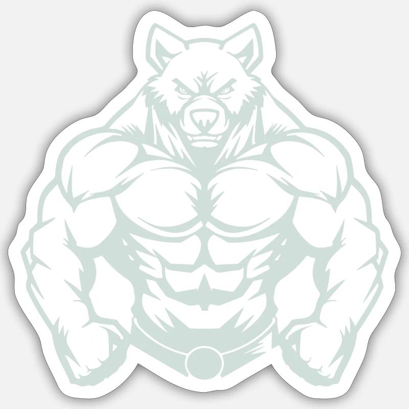 Bear Comic - Sticker size S (10 x 10 cm) - white matte