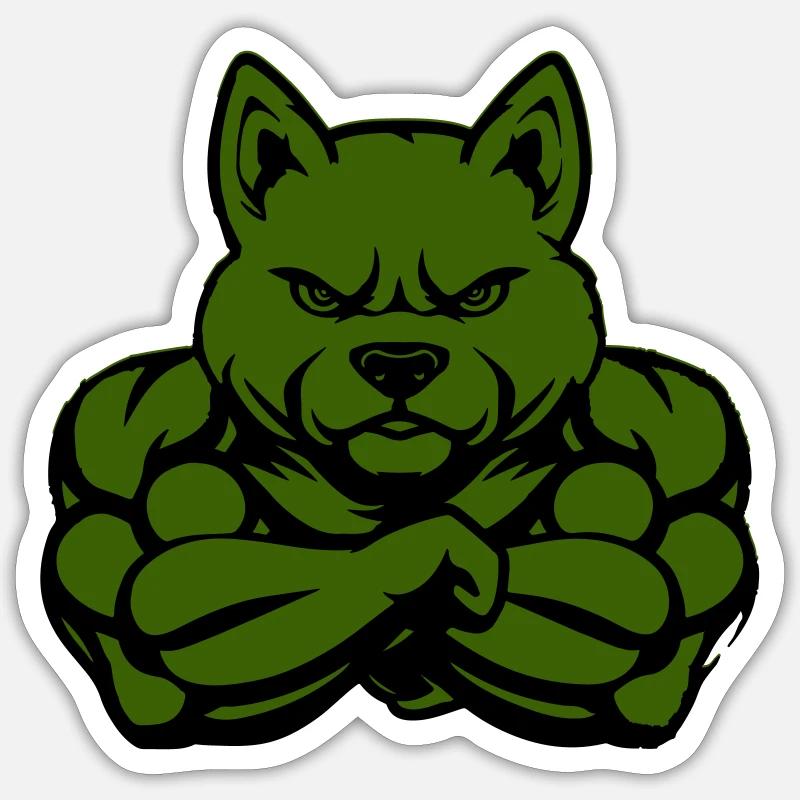 Dog Comic Fit - Sticker size S (10 x 10 cm) - white matte