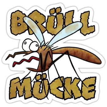 Howler Mosquito - Sticker size S (10 x 10 cm) - white matte - Front