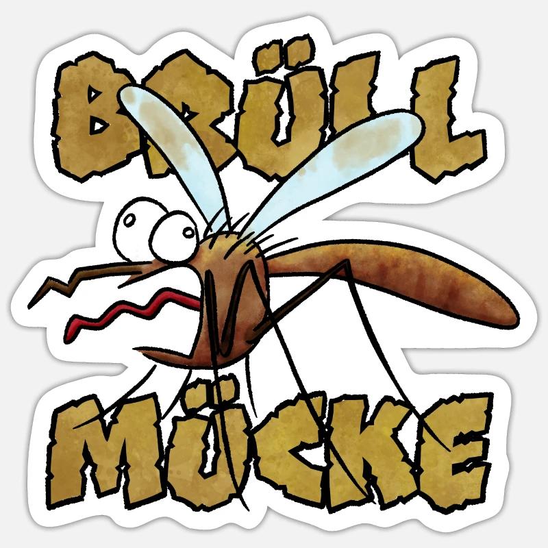 Brüllmücke Sticker Größe S (10 x 10 cm)